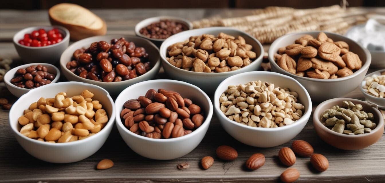 Organic snacks table setup